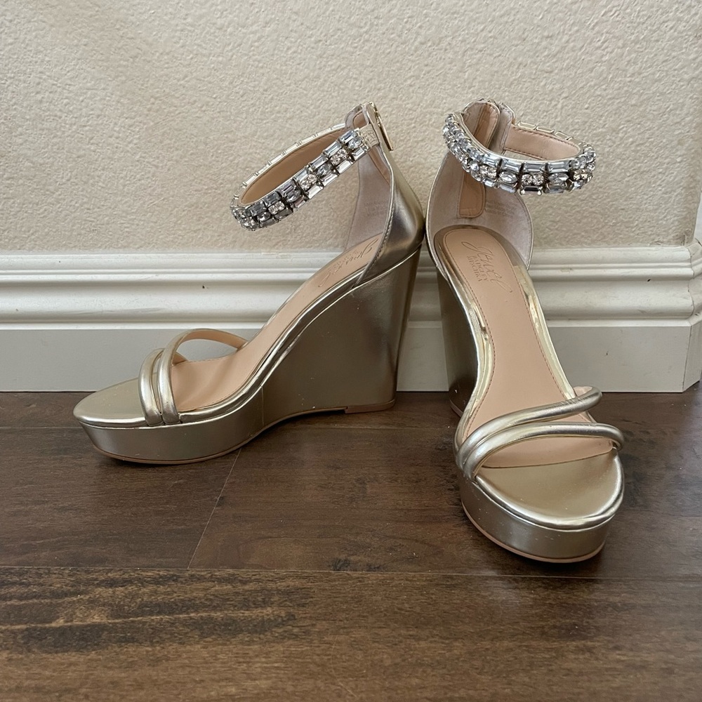 Badgley Mischka Kathleen Ankle Strap Wedge Sandal